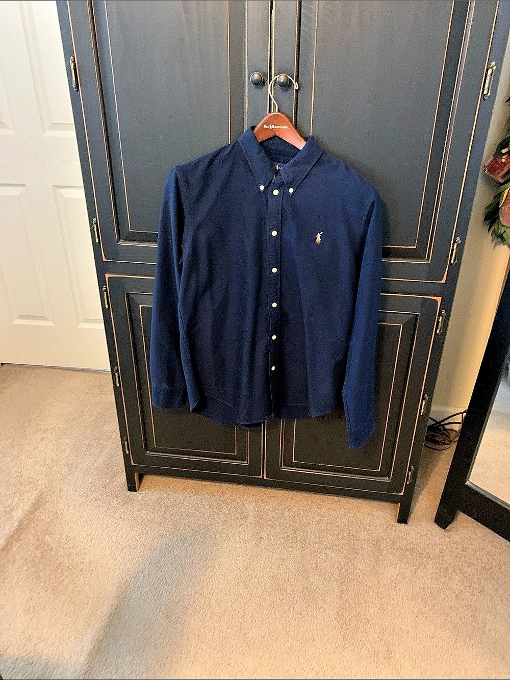 Ralph Lauren Classic Fit Button Down Shirt in Blue Size XL Like New